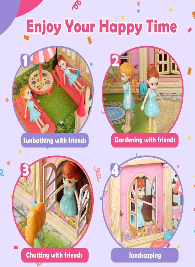 BLiSS HUES 234 Pieces Castle Dollhouse| Stacking Educational Toys | Develops Thinking Skills| Creative Play| House Model Game for Kids- Multicolour - Image 4